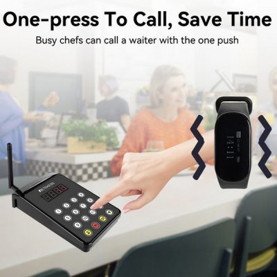 retekess td154 wireless waiter call system one press to call tb